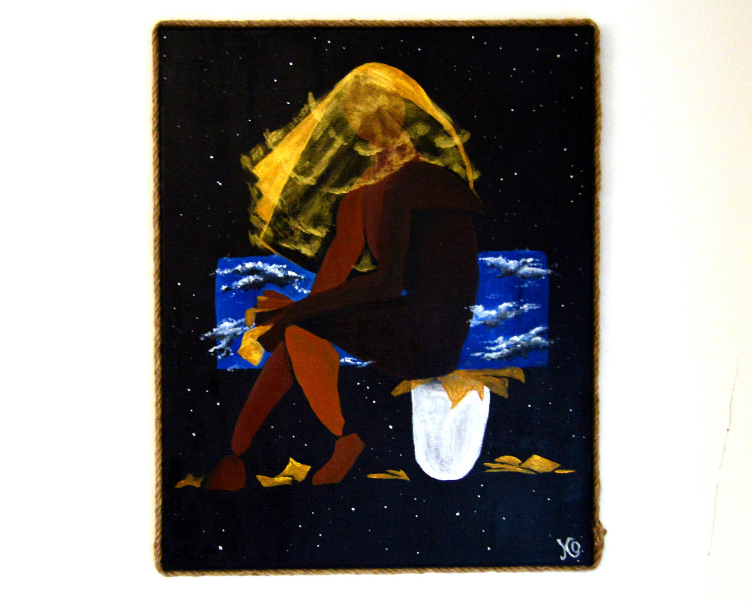 "the artist" . 2023 . acrylic paint. "20" x 16".