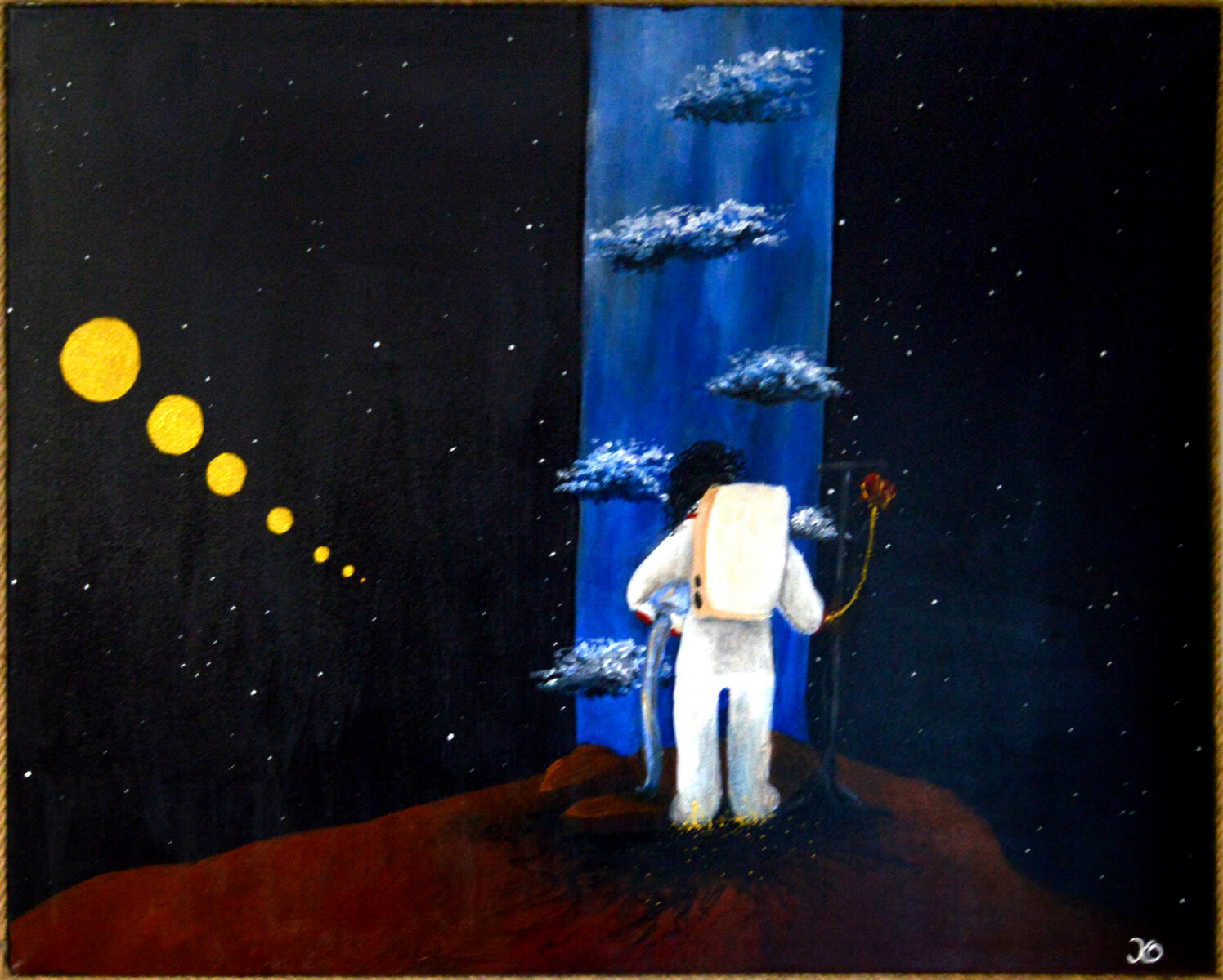 "time heals everything" .2024. acrylic paint. 30" x 24"